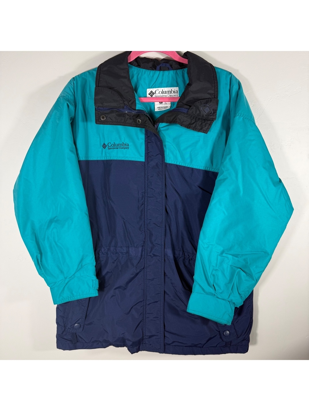 Vintage 90s Columbia High Peaks Colorblock Winter Coat Jacket | L